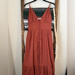 A&F Button Through Maxi Dress